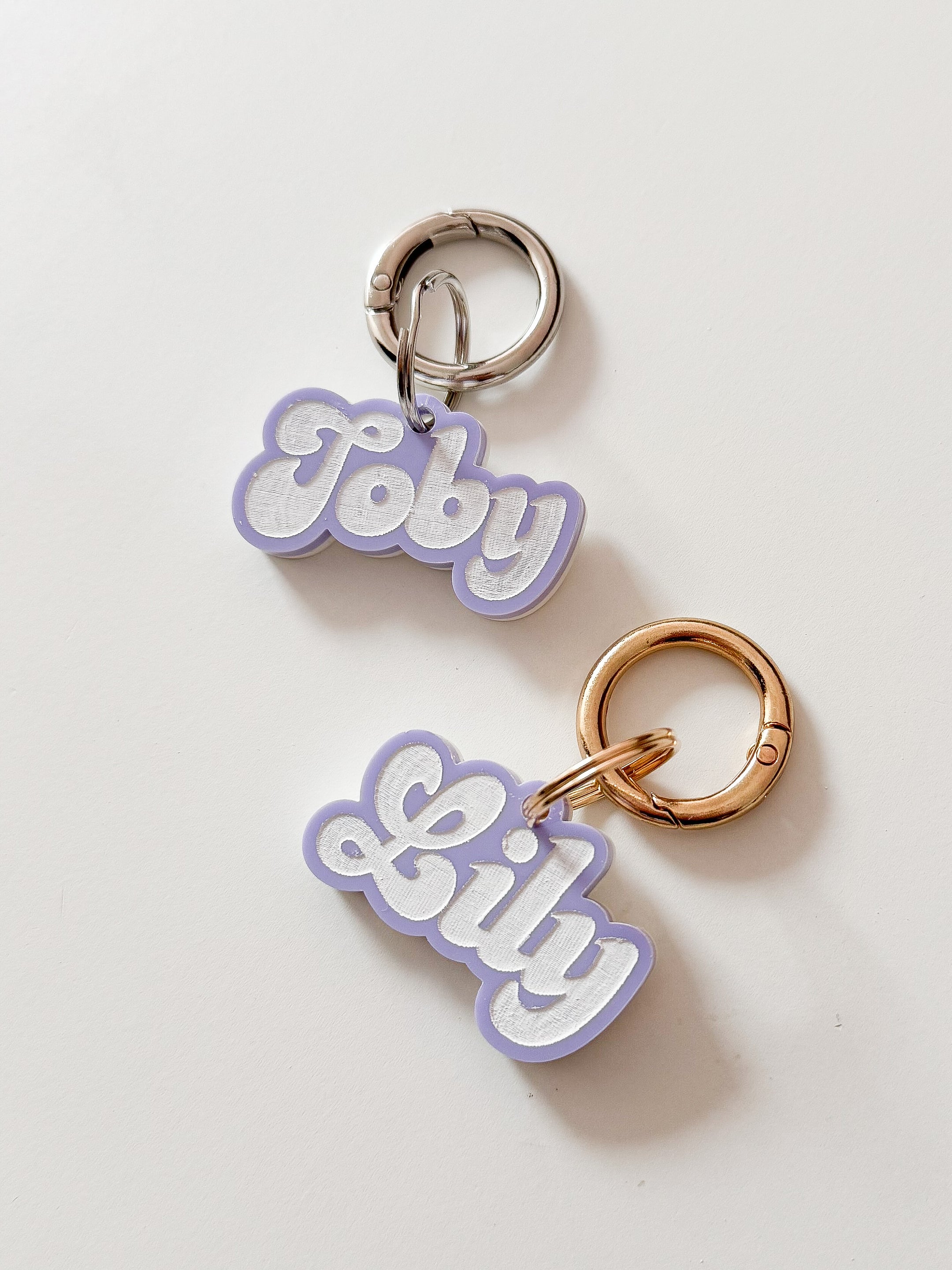 Epyflora Acrylic Tag - Pastel Lilac Name