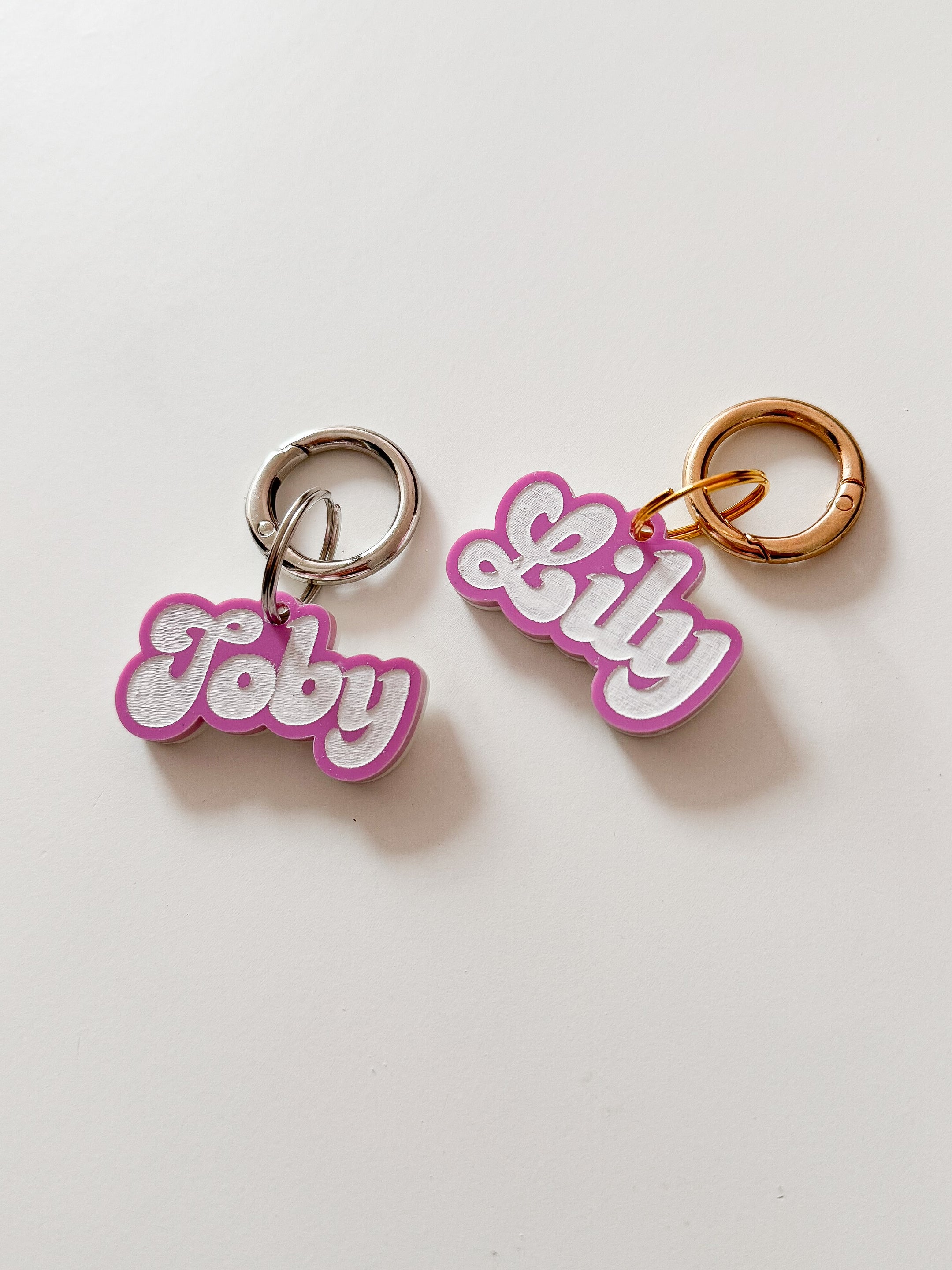 Epyflora Acrylic Tag - Pastel Pink Name