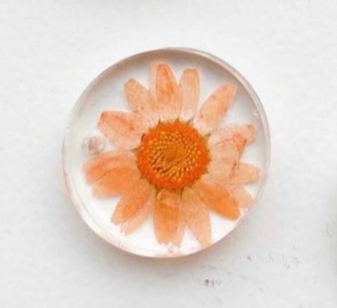 Orange flower Custom Tag - Medium flower