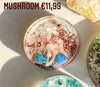 Mushroom natural blue stones Custom Tag - Medium