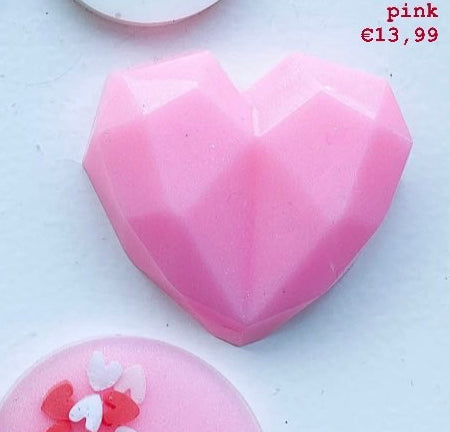 Pink Geometric Heart Custom Tag
