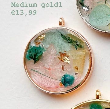 Gold pastel petals Custom Tag