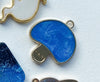 Load image into Gallery viewer, Bezel mushroom Blue Custom Tag - Medium