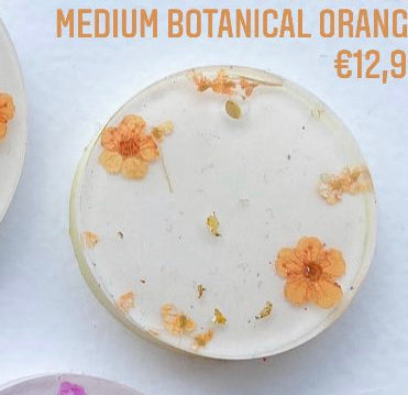 Orange botanical Custom Tag - Large