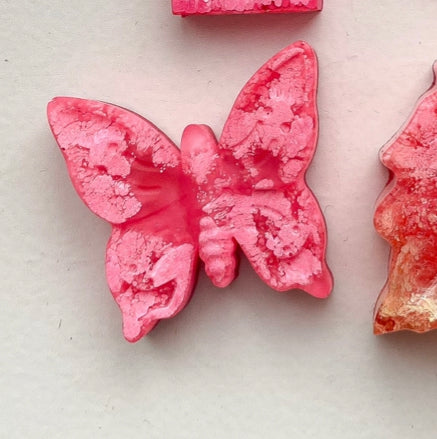 Pink butterfly Custom Tag - Medium