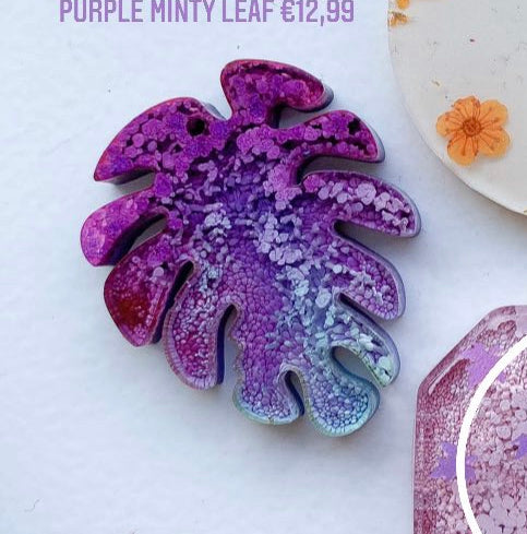 Stera minty purple Custom Tag - Medium