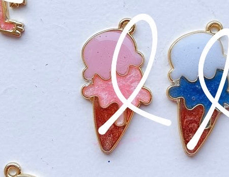 Pink Icecream Custom Tag - Medium