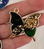 Green Gold Butterfly Custom Tag