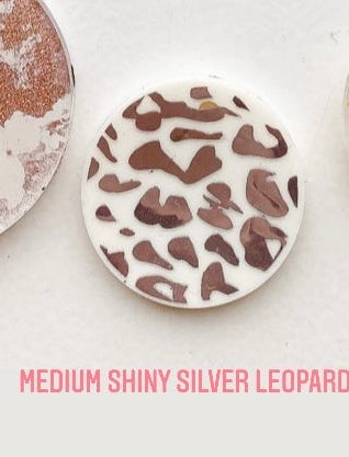 Medium Shiny Silver Leo Custom Tag - Medium