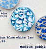 Load image into Gallery viewer, Medium Blue white leo Custom Tag - Medium