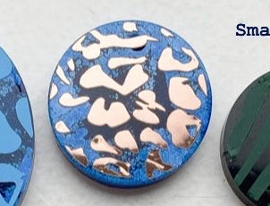 Small Sapphire blue rose leo Custom Tag - Medium