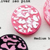 Small Pink silver leo Custom Tag - Medium