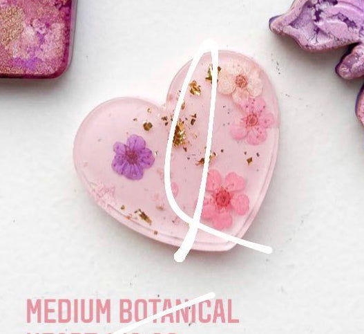 Botanical pink heart Custom Tag - Medium