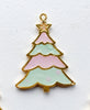 Christmas Tree bezel Pink Custom Tag - Medium