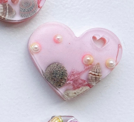 Pink Pastel Heart Custom Tag
