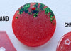 Extra large Red with green flakes Custom Tag - Extra Large
