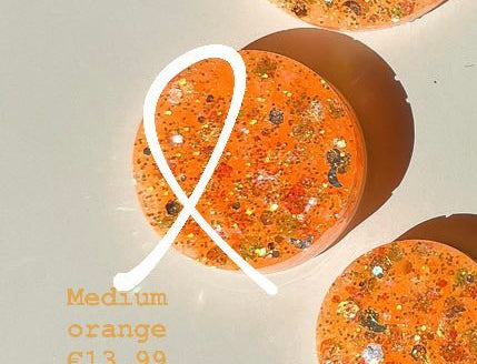 Medium Orange Iridescent Custom Tag - Medium