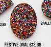 Oval Festive Custom Tag - Medium
