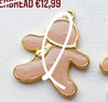 Pastel Gingerbread man Custom Tag - Bezel no letter
