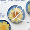 Medium Large Blue Sunflower Custom Tag