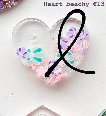 Beachy Heart Custom Tag - Medium