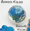 Flowers Custom Tag - Medium blue