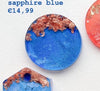 Medium Large Rose Blue Custom Tag - Large