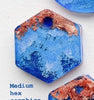 Medium Blue Rose Hex Custom Tag - Medium