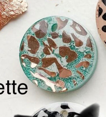 qMedium Minty Rosegold Leopard Custom Tag