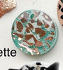 qMedium Minty Rosegold Leopard Custom Tag