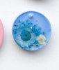 qMedium Mint Green Back pink Flowers Custom Tag