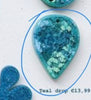Teal Drop Custom Tag - Medium