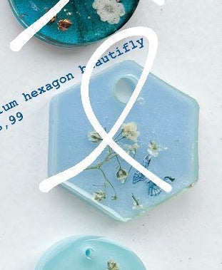 Medium Blue Hexagon Custom Tag