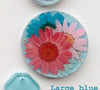 Large blue flowers Custom Tag - Large