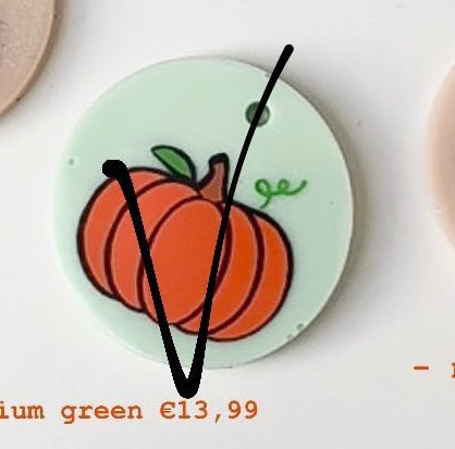 Medium Green Pumpkin Custom Tag - Medium