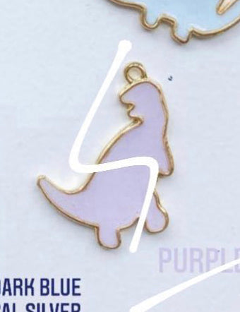 T Rex purple Custom Tag - Bezel with letter