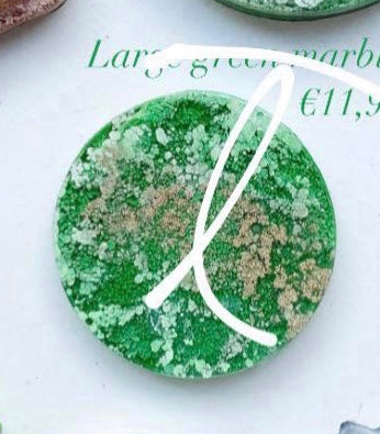 Green marble Custom Tag - Large