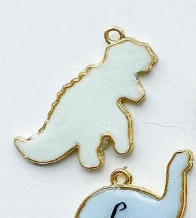 qT rex blue Custom Tag - Bezel with letter