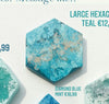 Load image into Gallery viewer, Hexagon teal Custom Tag - Large