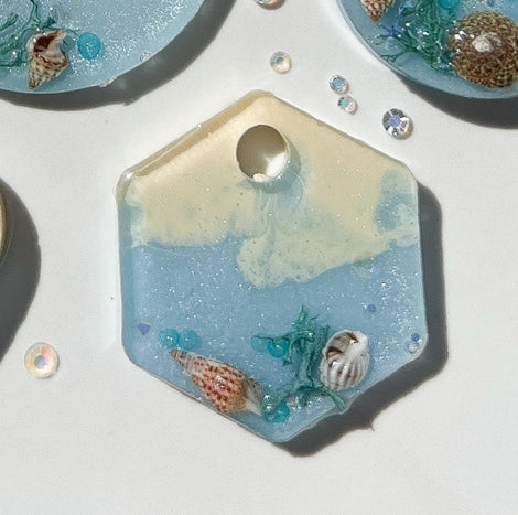 Medium Hex Beachy Custom Tag - Medium