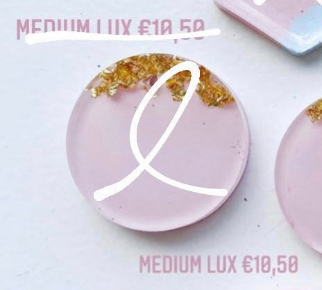 Luxurious gold pink Custom Tag - Medium