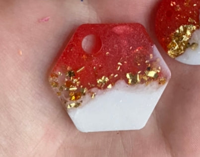 Medium Red White Lux Custom Tag - Medium