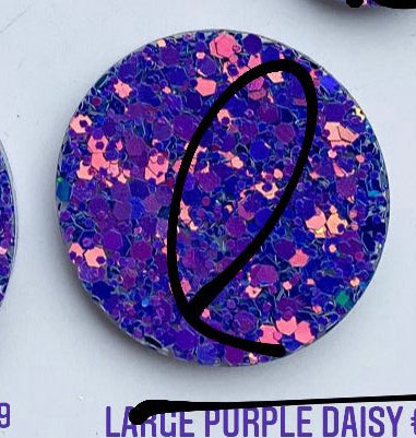 Large Purple Daisy Custom Tag - Large