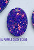 Oval Purple Daisy Custom Tag - Large