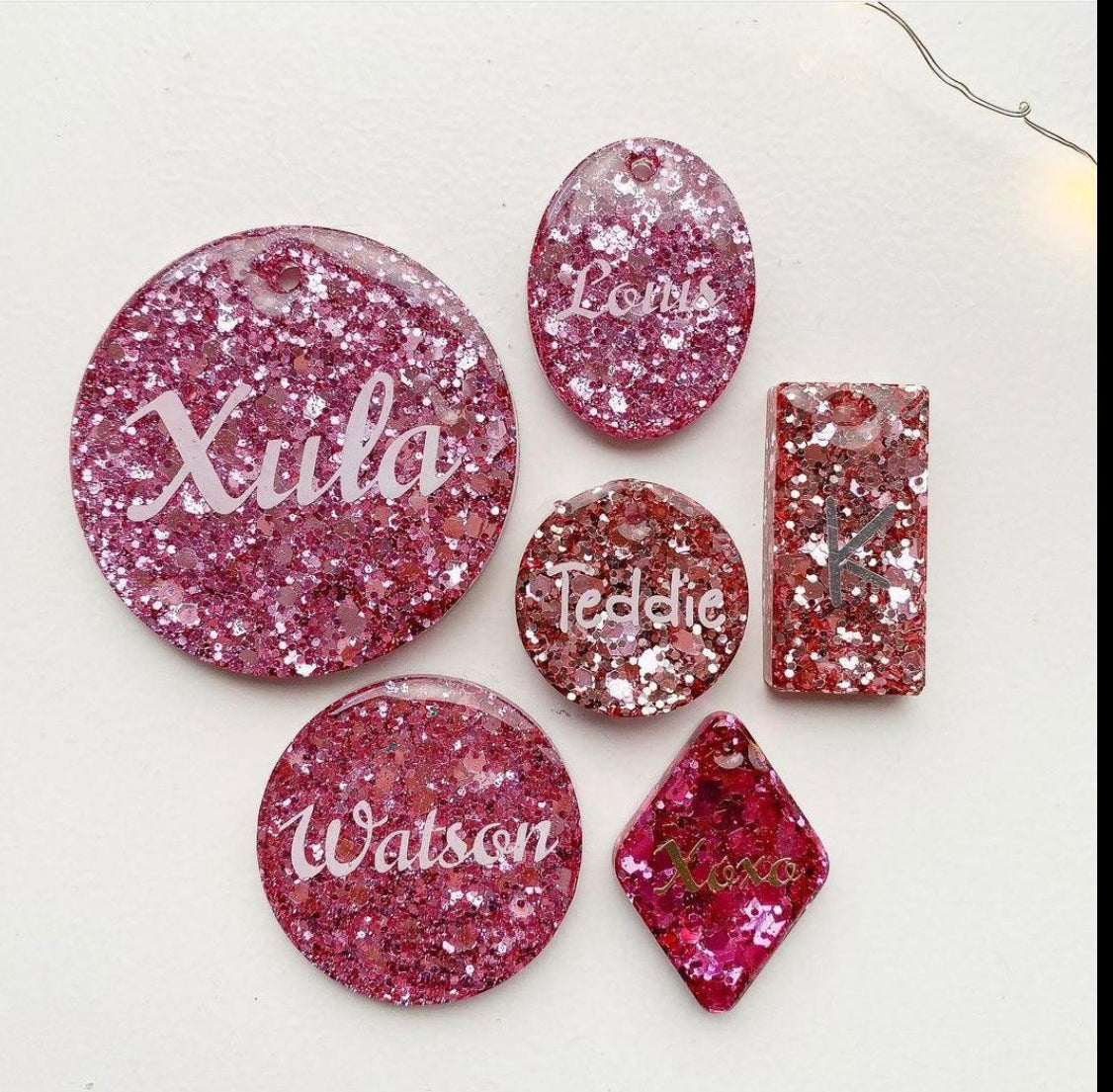 qMedium Large Pink Custom Tag