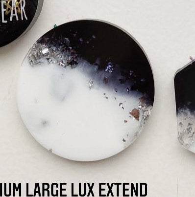 Large Lux white black Custom Tag - Medium