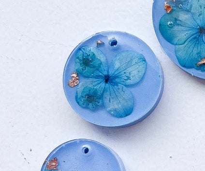 Medium Blue flowers Custom Tag - Medium