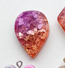 Purple Orange Teardrop Custom Tag - Medium