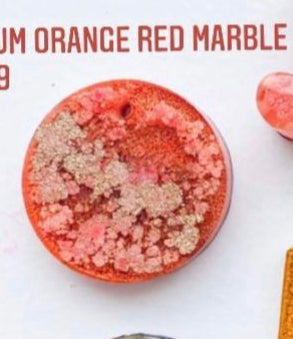 Medium marble orange Custom Tag - Medium