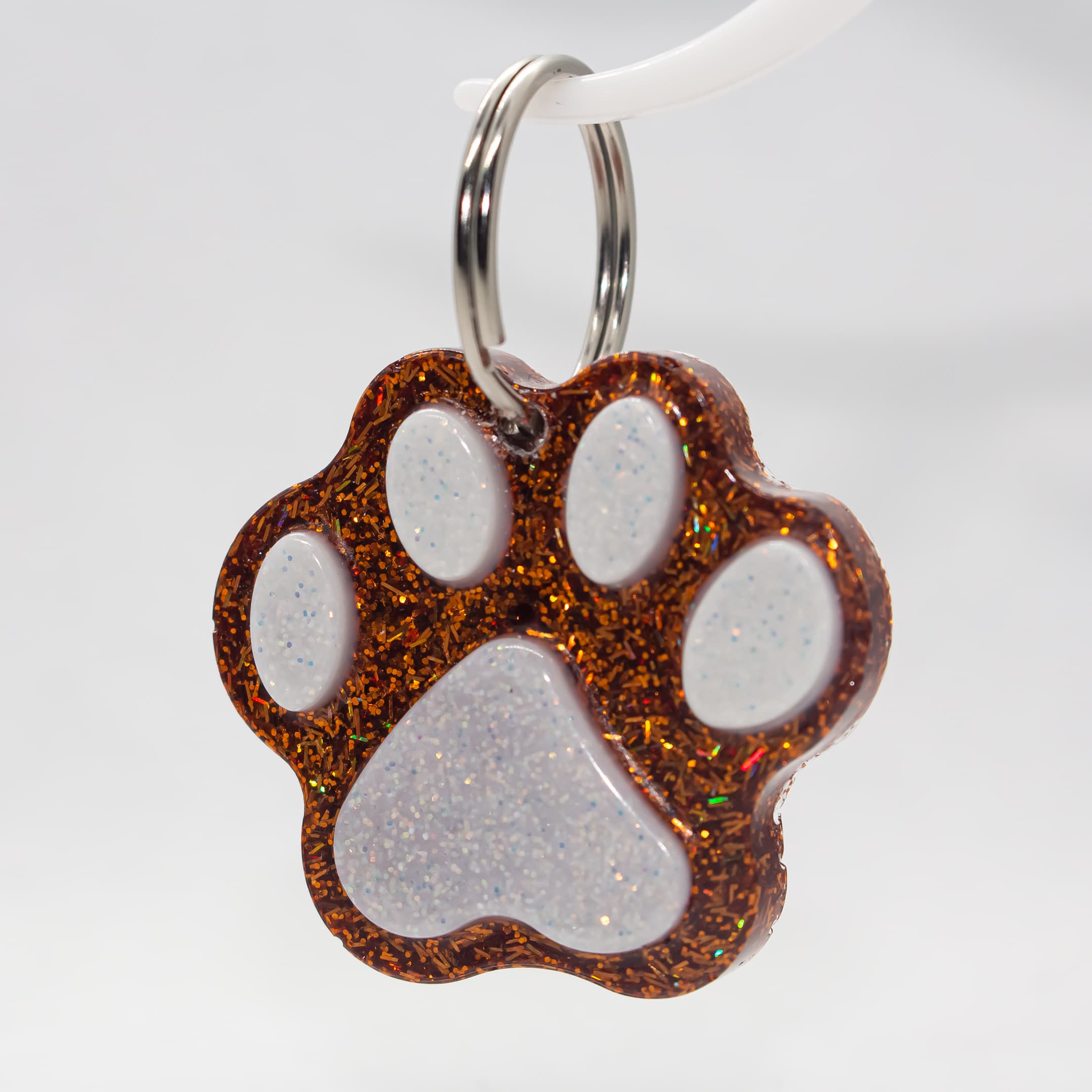 Epyflora Ink Tag - Orange Glitter Paw